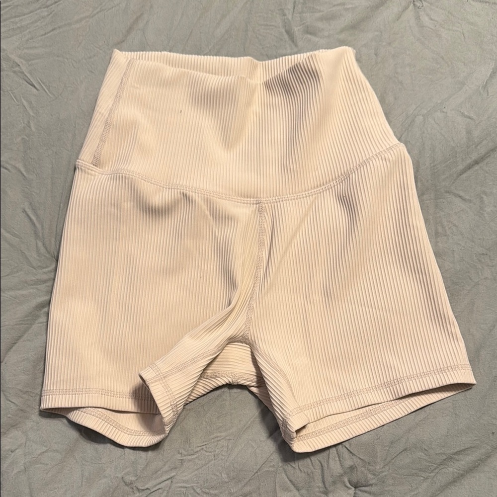 Women's Born Primitive Cream limitless Ribbed Shorts